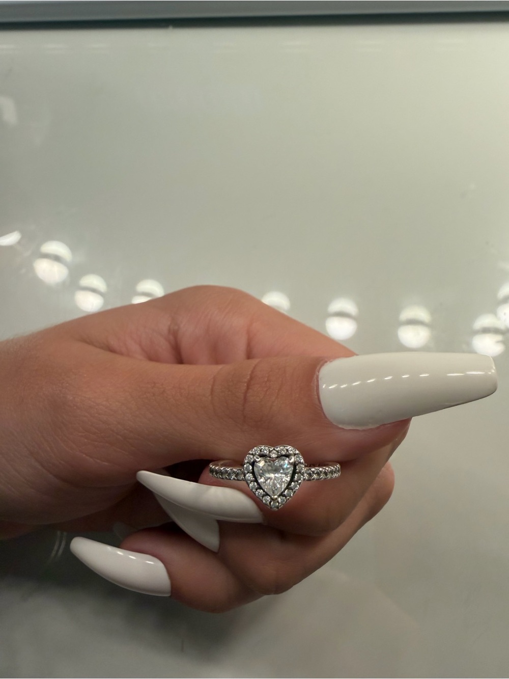 Pandora Size 5 Elevated heart ring